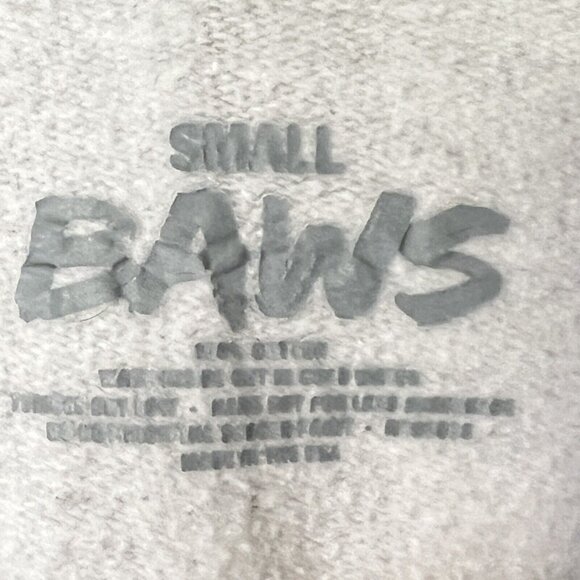 Y2K BAWS ANGRY BEARS Gray Hoodie Sweatshirt Mens Small Academia Grunge - Picture 2 of 11